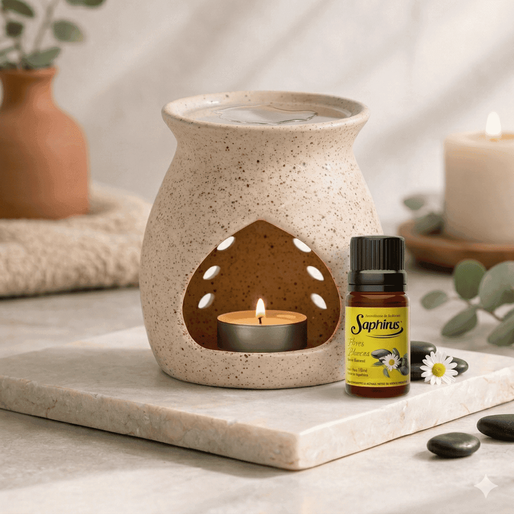 Aceite para hornillos flores blancas